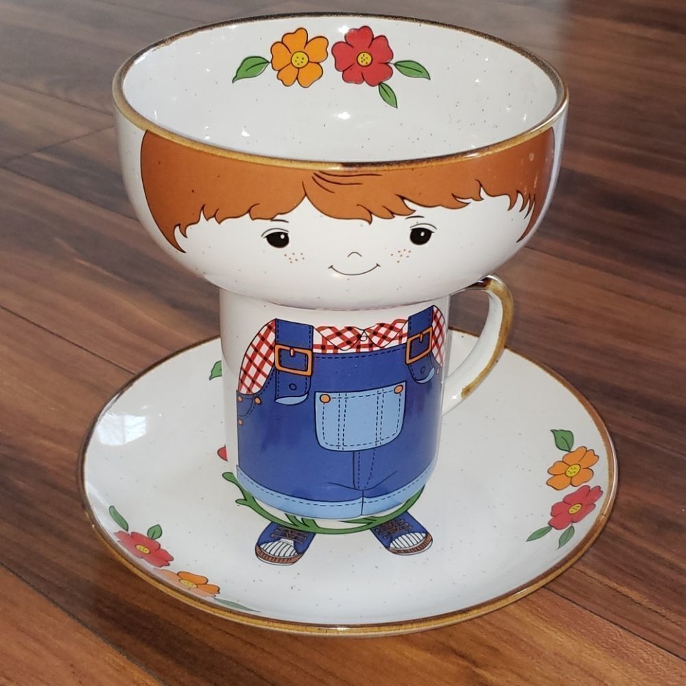 Vintage 70s/80s Child Teacup Bowl & Saucer Set